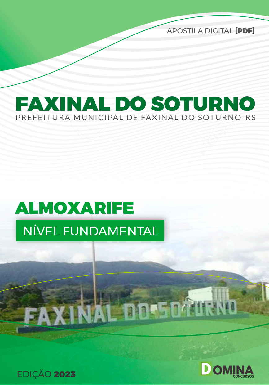 Apostila Pref Faxinal Soturno RS 2023 Almoxarife