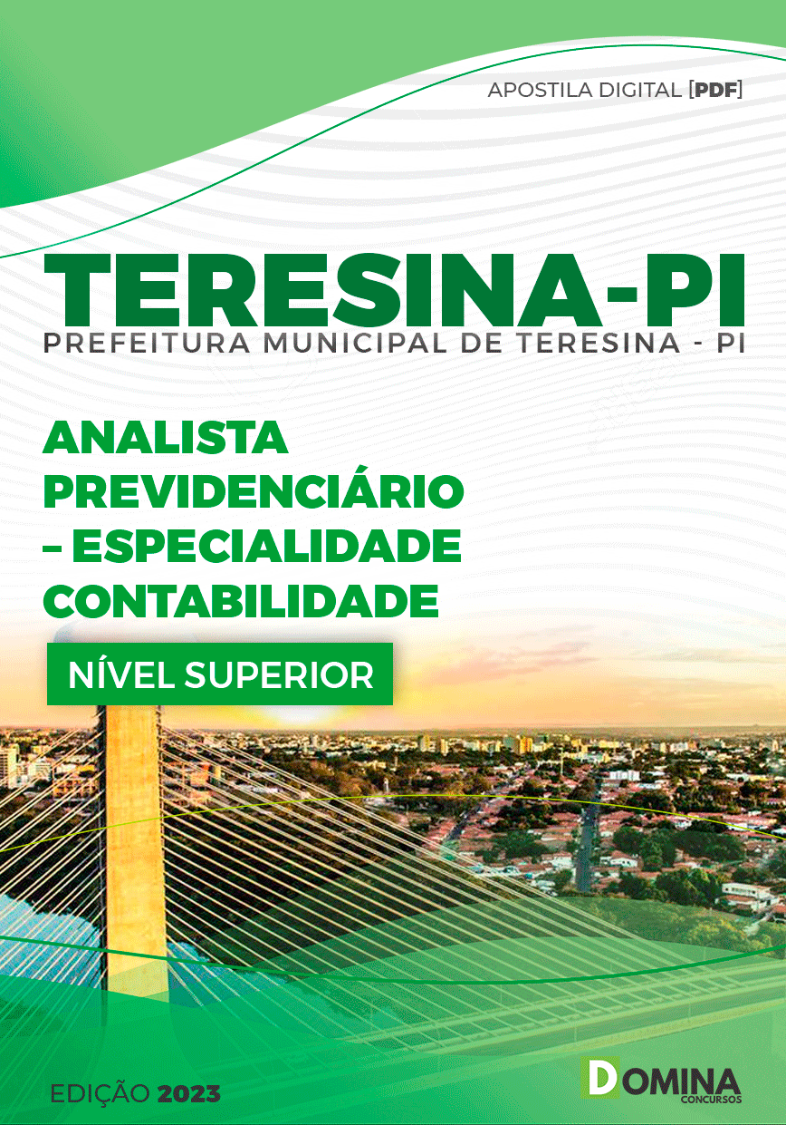 Apostila Pref Teresina PI 2023 Analista Previdenciário Contabilidade