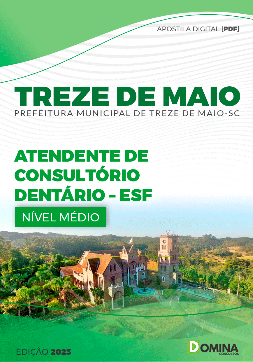 Apostila Pref Treze de Maio SC 2023 Atendente Consultório Dentário ESF