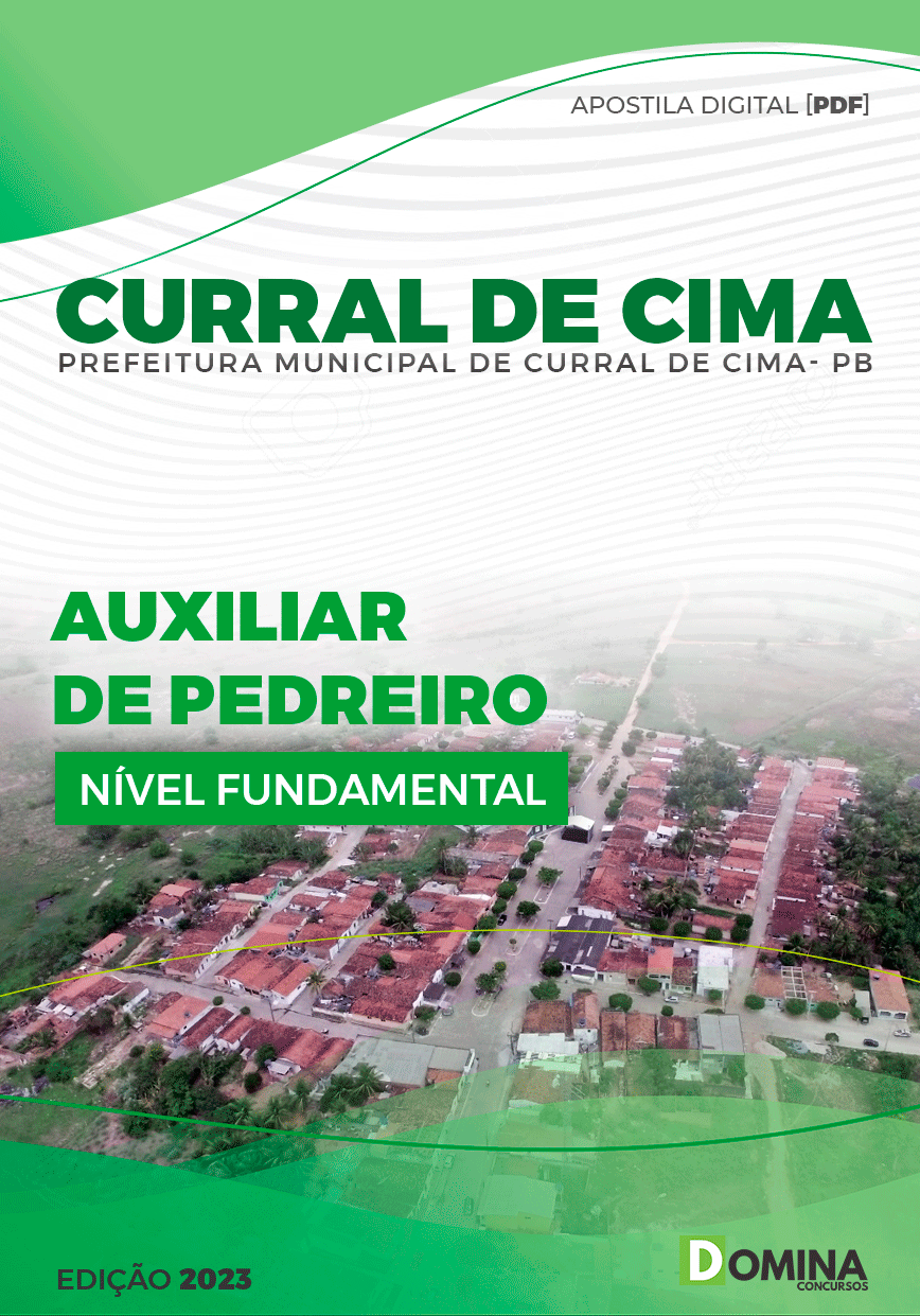 Apostila Pref Curral de Cima PB 2023 Auxiliar Pedreiro