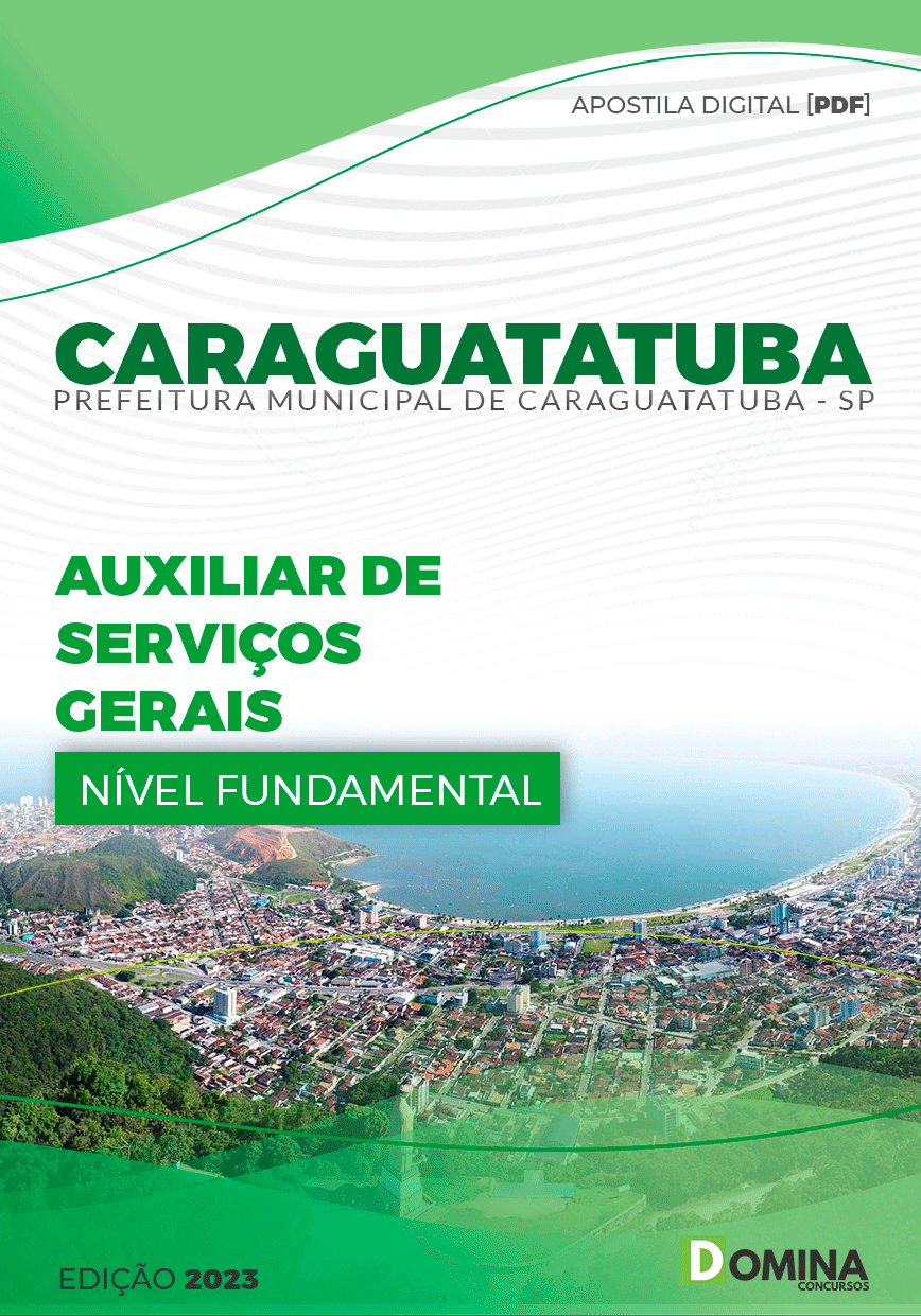 Apostila Pref Caraguatatuba SP 2024 Auxiliar Serviços Gerais