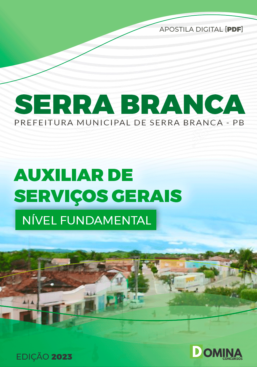 Apostila Pref Serra Branca PB 2023 Auxiliar Serviços Gerais