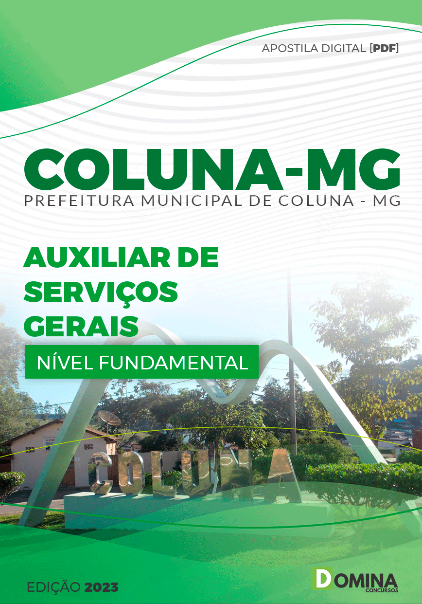 Apostila Concurso Pref Coluna MG 2023 Auxiliar Serviços Gerais