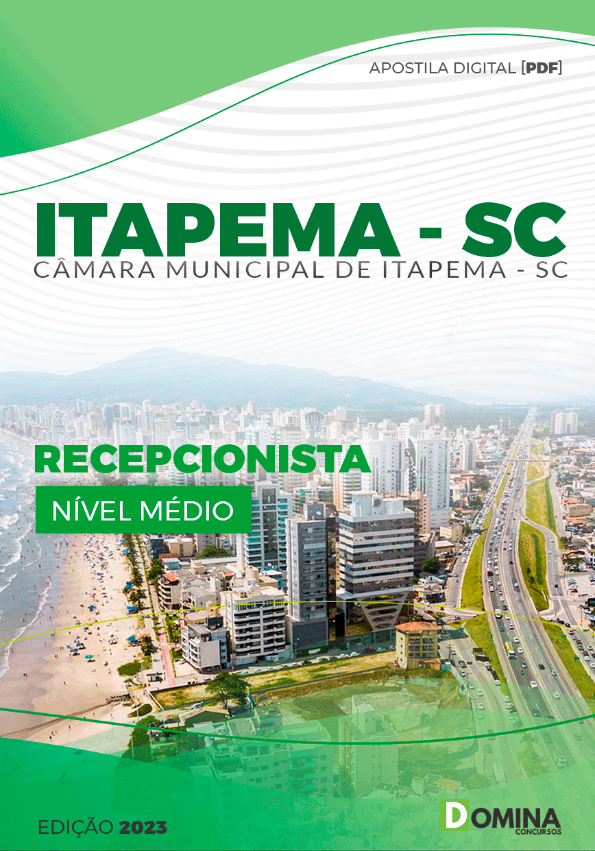 Apostila Câmara Itapema SC 2023 Recepcionista