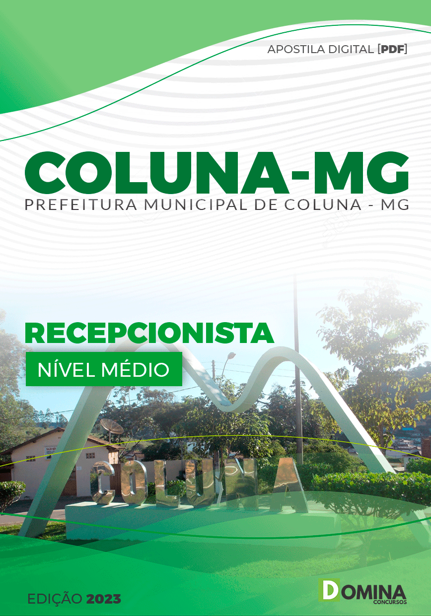 Apostila Concurso Pref Coluna MG 2023 Recepcionista