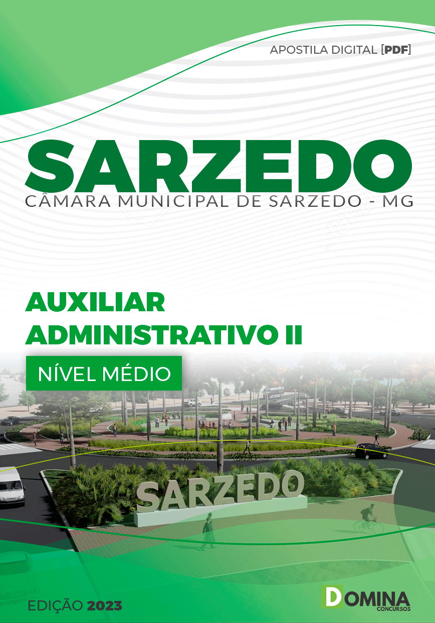 Apostila Câmara Sarzedo MG 2024 Auxiliar Administrativo II