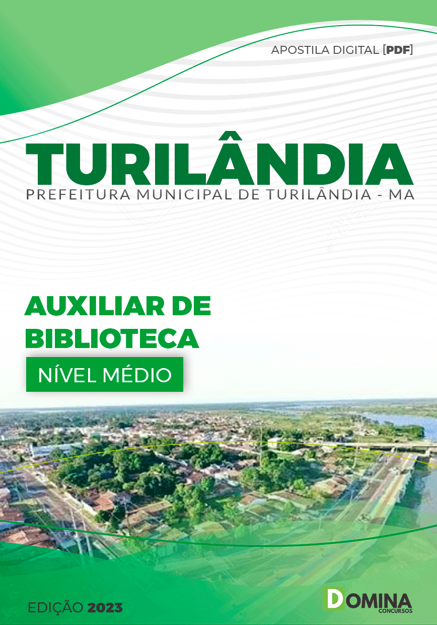 Apostila Concurso Pref Turilândia MA 2024 Auxiliar Biblioteca