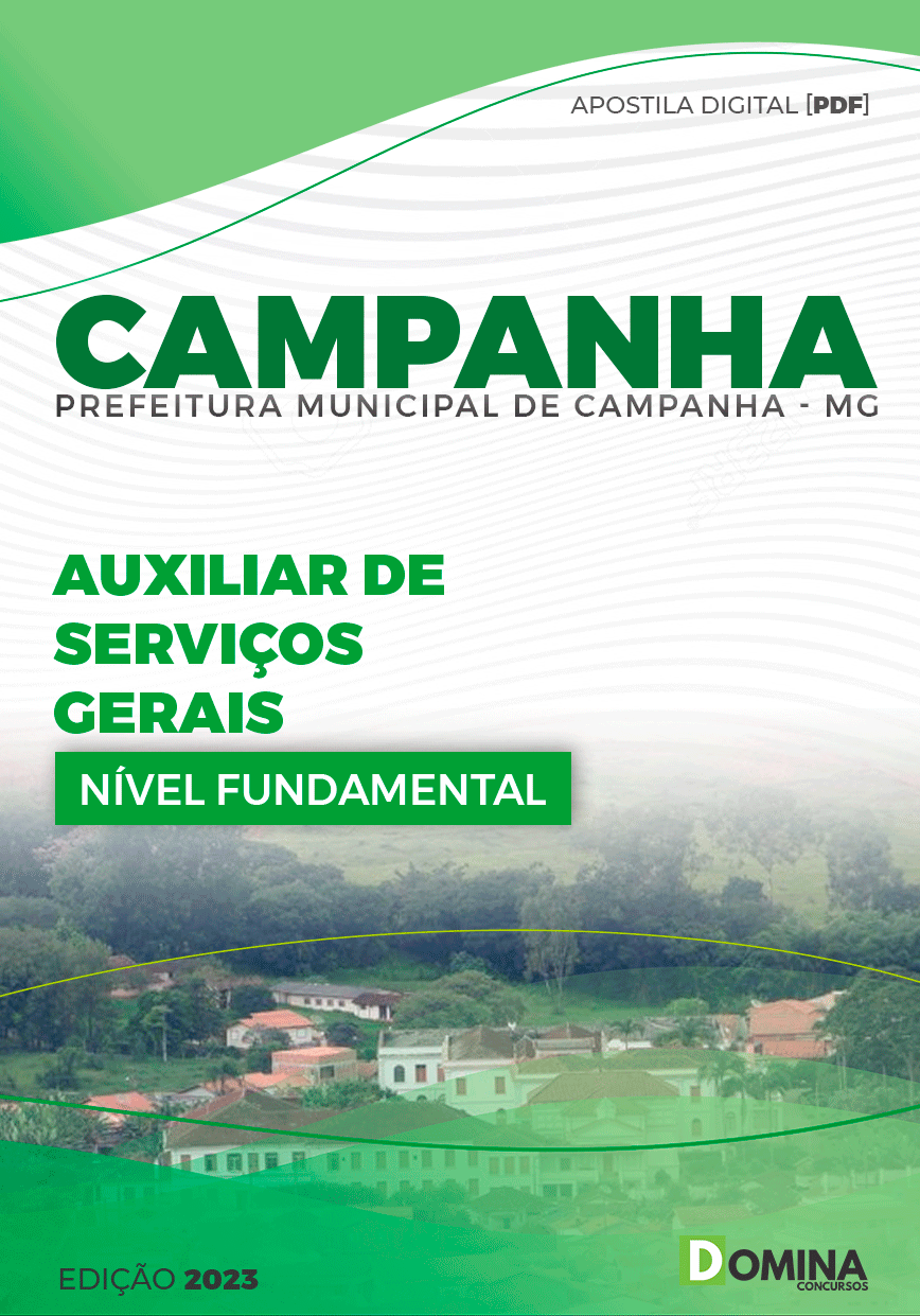 Apostila Pref Campanha MG 2024 Auxiliar Serviços Gerais