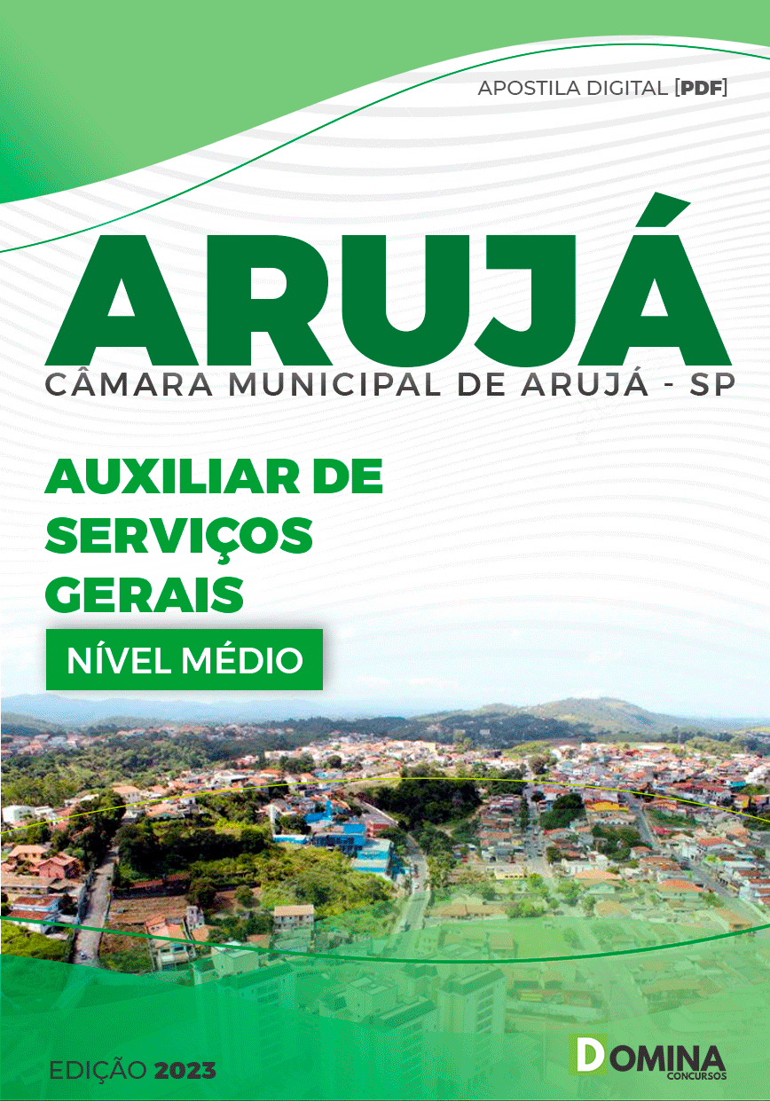 Apostila Câmara Arujá SP 2023 Auxiliar de Serviços Gerais