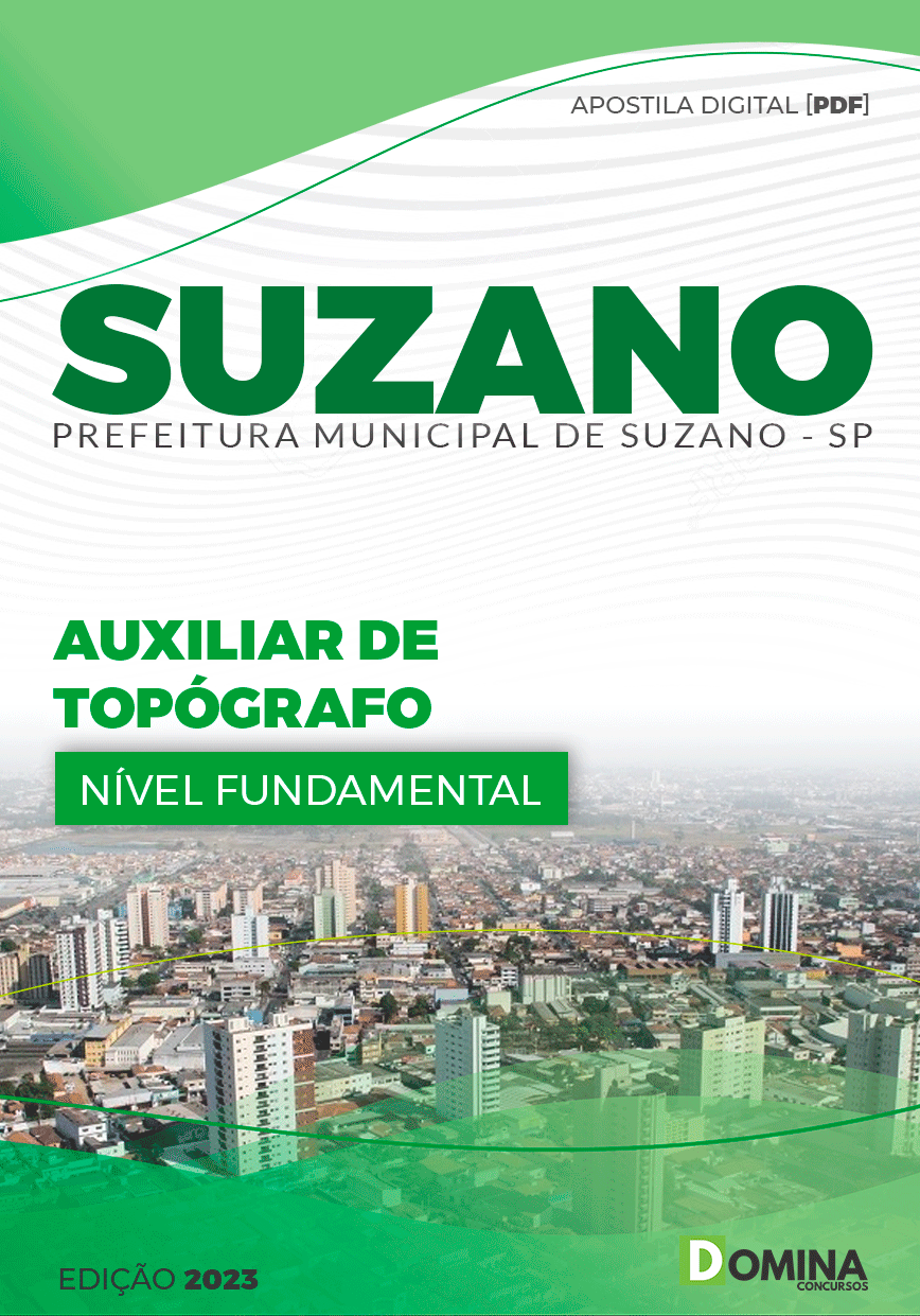 Apostila Concurso Pref Suzano SP 2023 Auxiliar Topógrafo