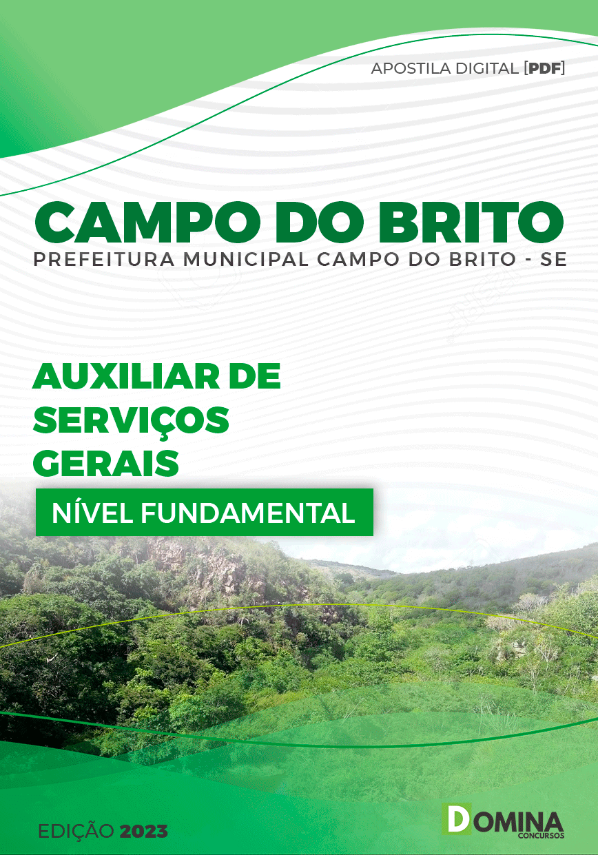 Apostila Pref Campo do Brito SE 2023 Auxiliar Serviços Gerais