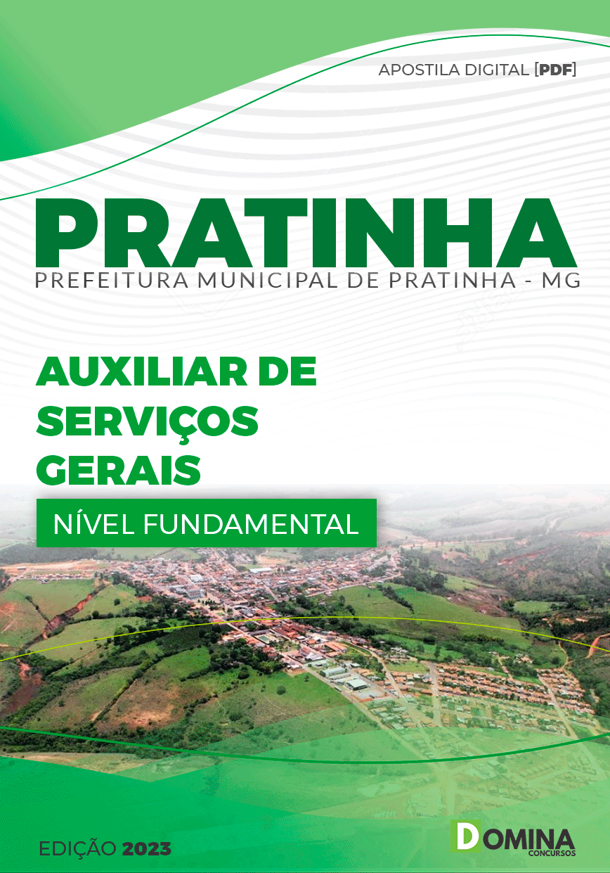 Apostila Pref Pratinha MG 2023 Auxiliar Serviços Gerais