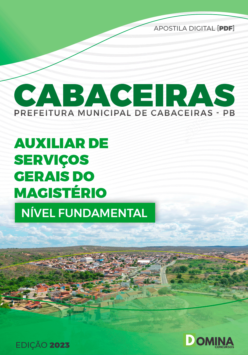 Pref Cabaceiras PB 2023 Auxiliar Serviços Gerais do Magistério