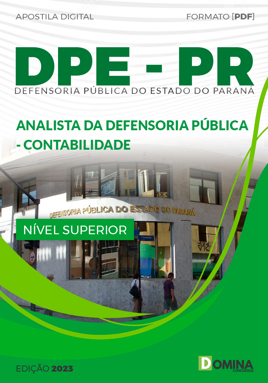 Apostila DPE PR 2024 Analista Defensoria Pública Contabilidade