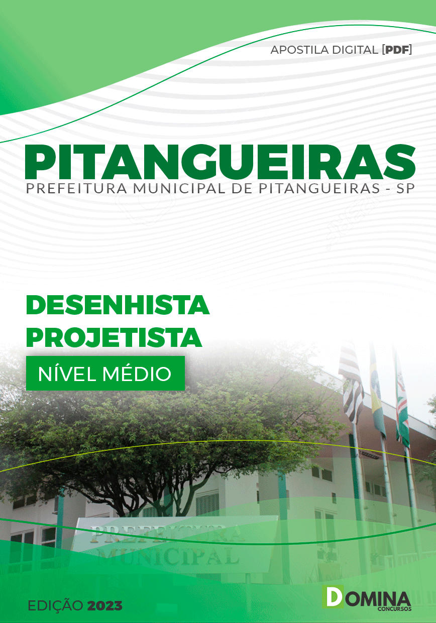 Apostila Concurso Pref Pitangueiras SP 2024 Desenhista Projetista