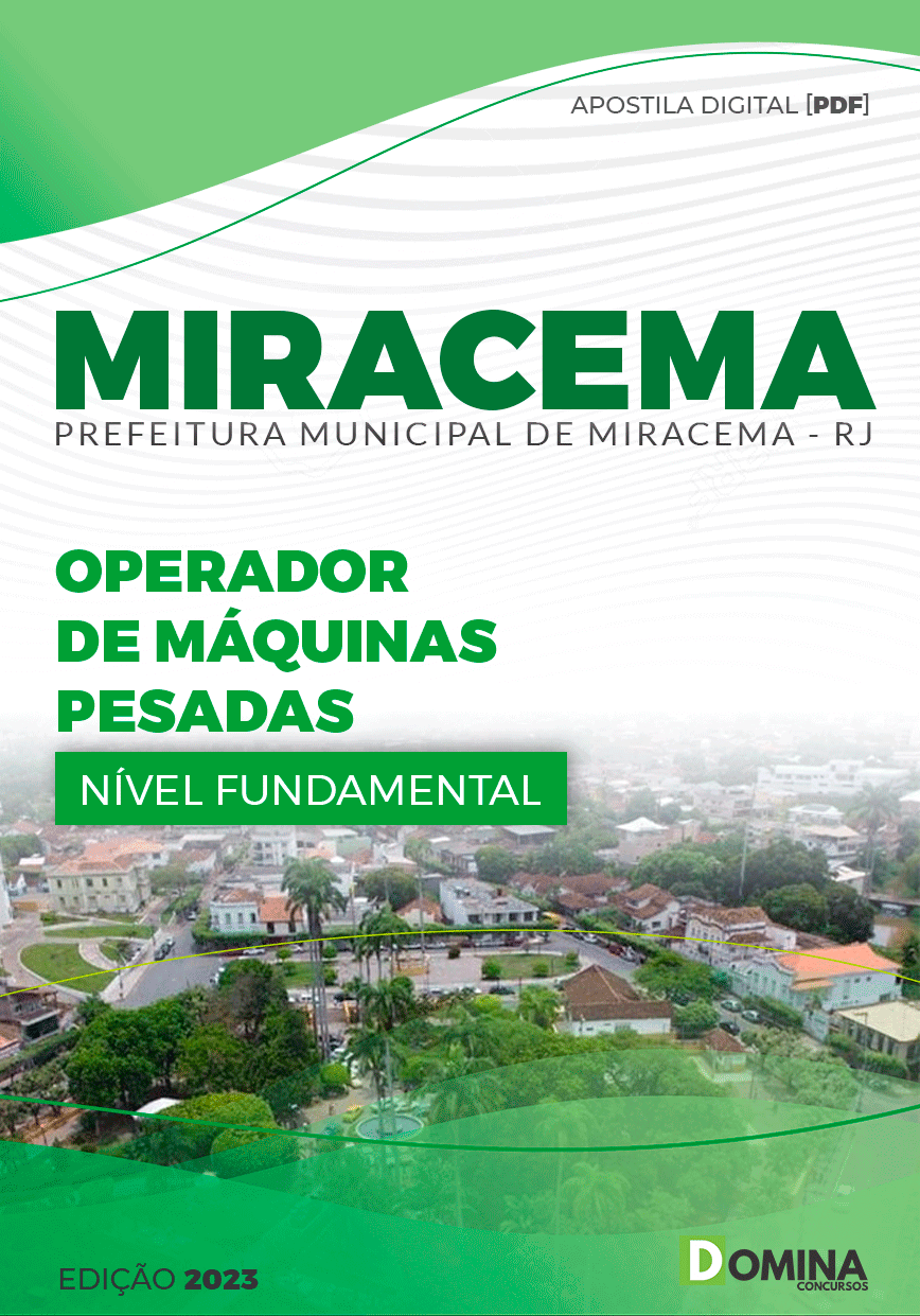 Apostila Pref Miracema RJ 2023 Operador de Máquinas Pesadas