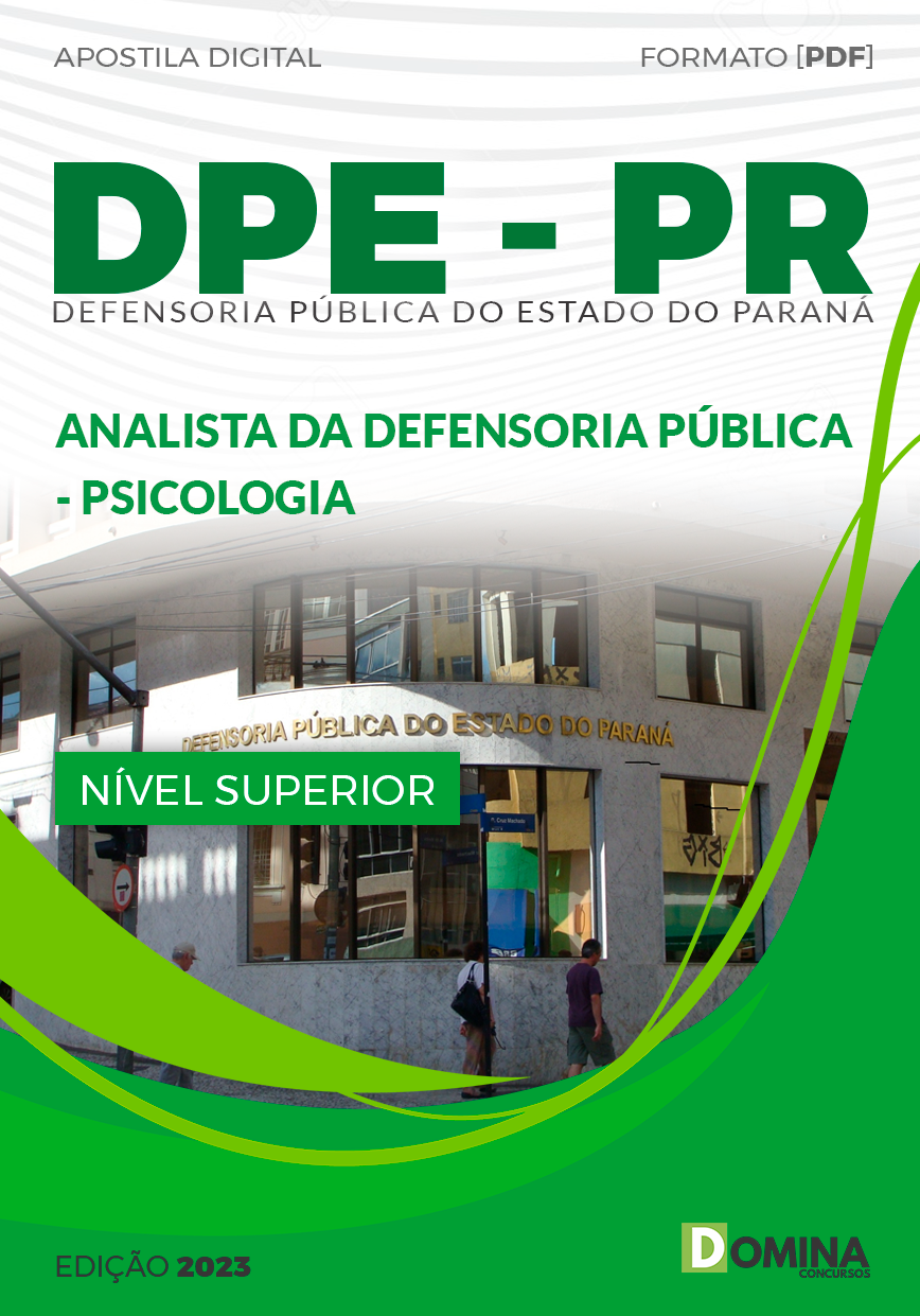 Apostila DPE PR 2024 Analista Defensoria Pública Psicologia