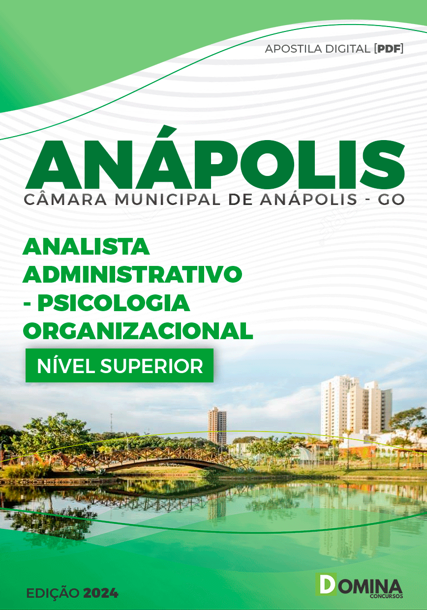 Apostila Câmara Anápolis GO 2023 Analista Adm Psicologia Organizacional