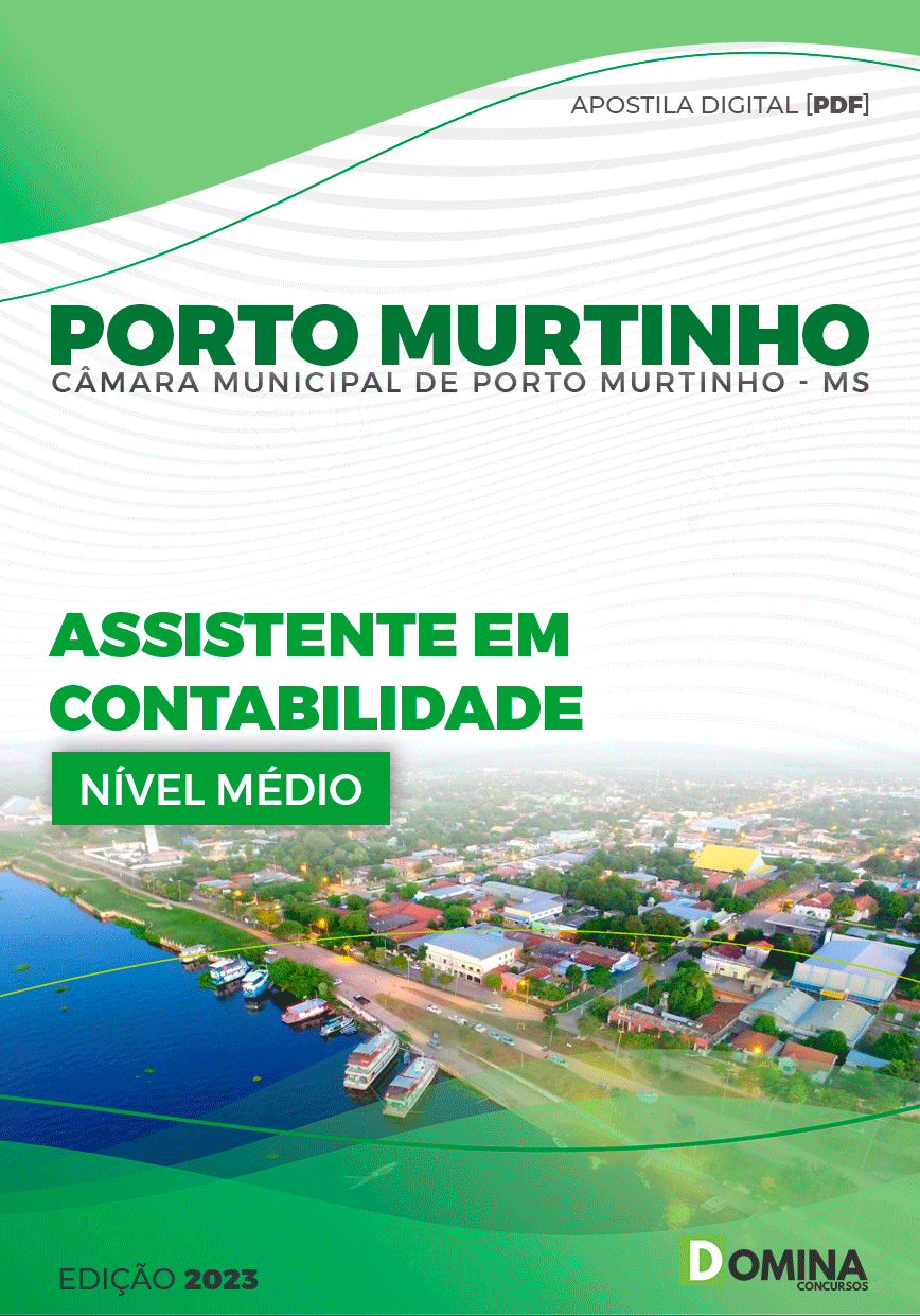 Apostila Câmara Porto Murtinho MG 2023 Assistente Contabilidade