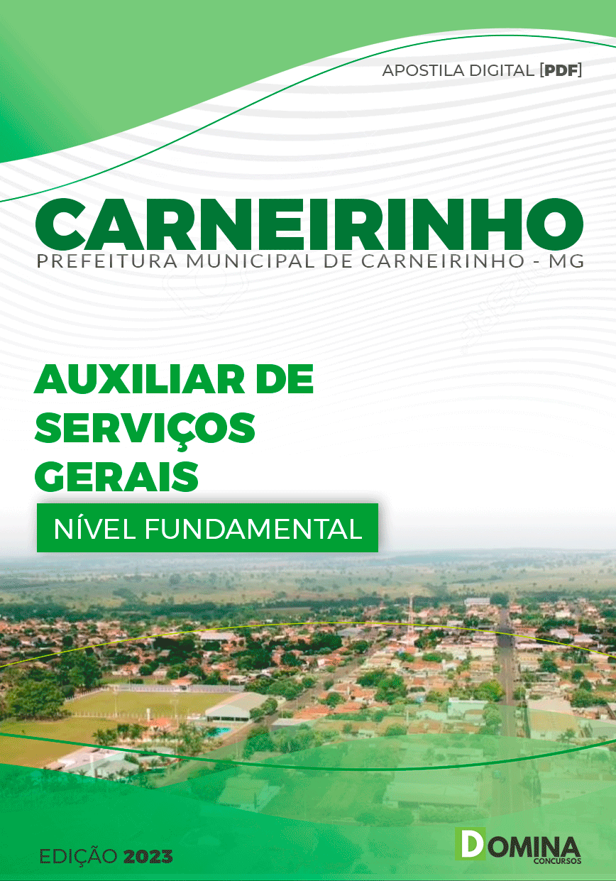 Apostila Pref Carneirinho MG 2023 Auxiliar de Serviços Gerais