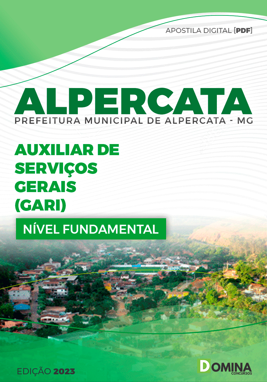 Apostila Pref Alpercata MG 2023 Auxiliar Serviços Gerais Gari