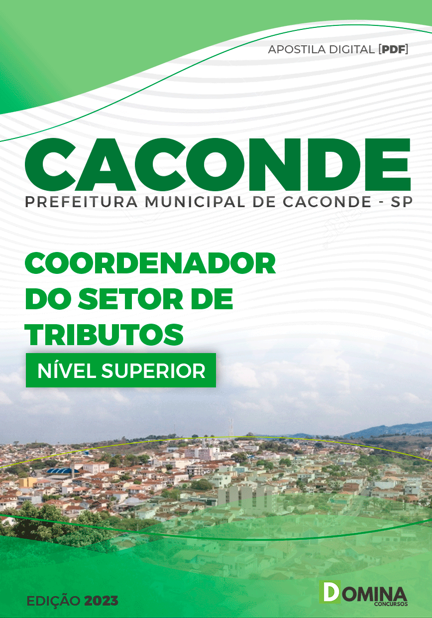 Apostila Concurso Pref Caconde SP 2023 Coordenador Setor Tributos