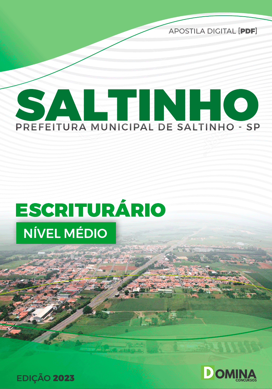 Apostila Concurso Pref Saltinho SP 2023 Escriturário