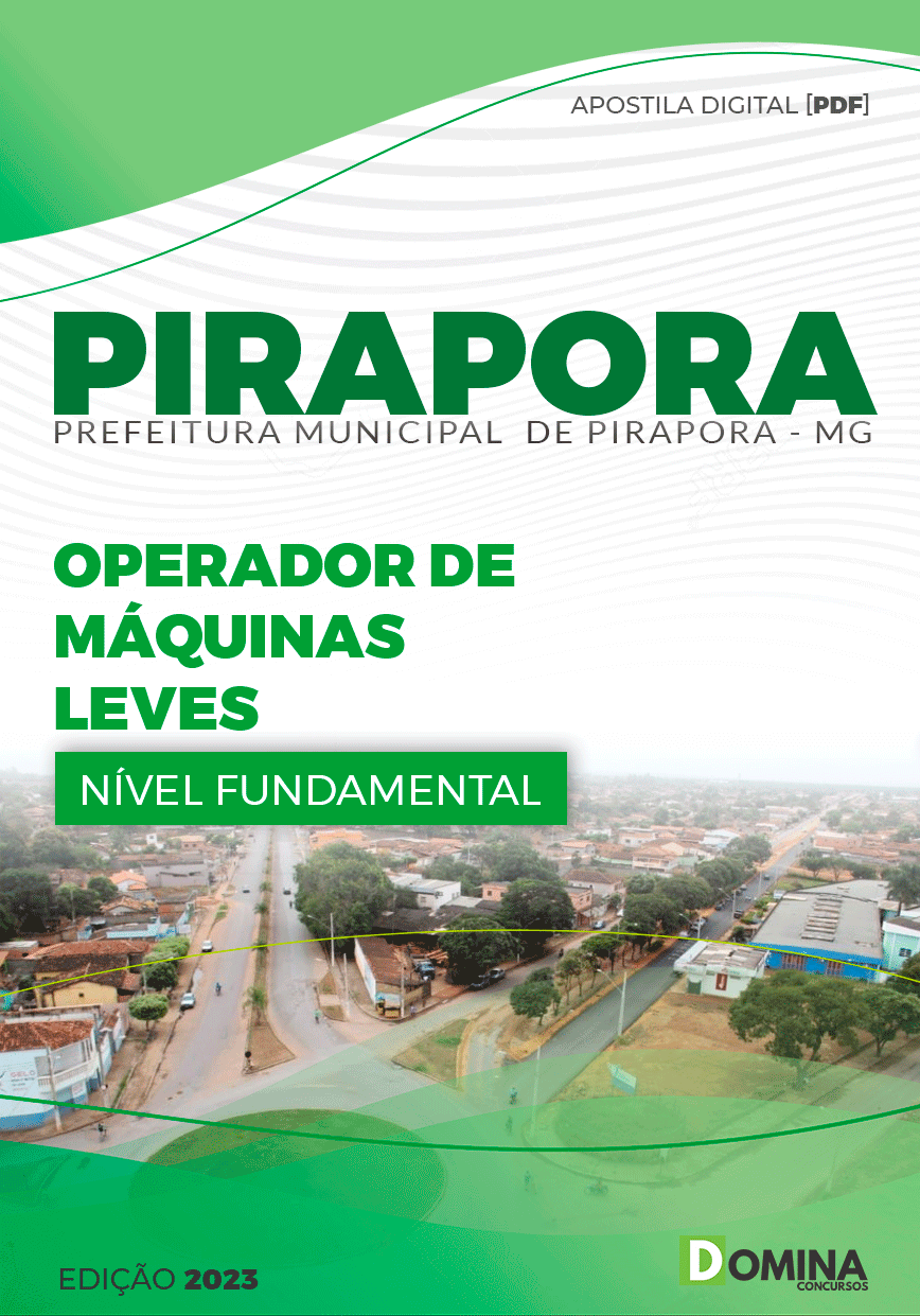 Apostila Pref Pirapora MG 2023 Operador de Máquinas Leves