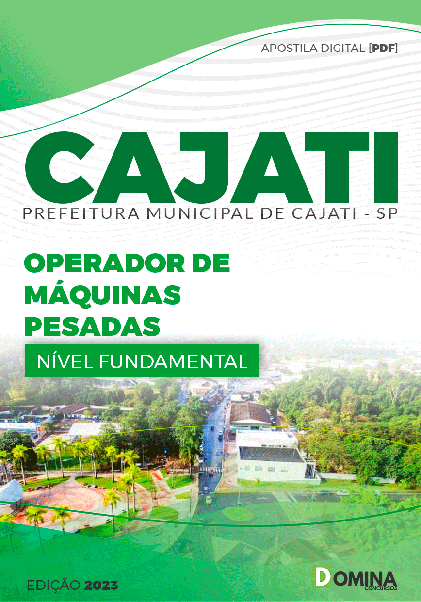 Apostila Pref Cajati SP 2023 Operador de Máquinas Pesadas