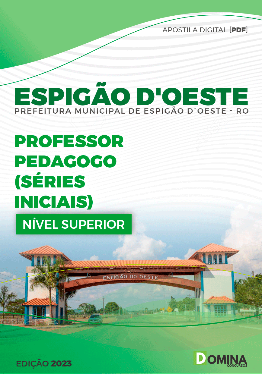 Apostila Pref Espigão D’oeste RO 2023 Professor Pedagogo Séries Inicias