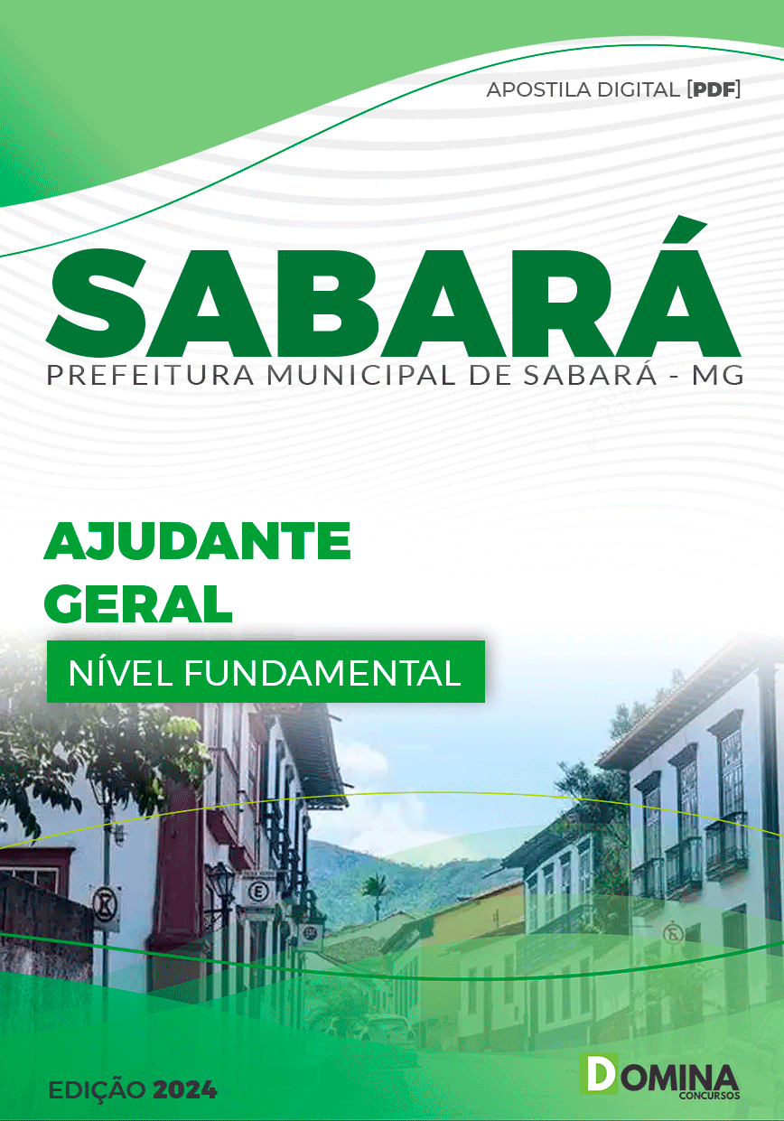 Apostila Concurso Pref Sabará MG 2024 Ajudante Geral