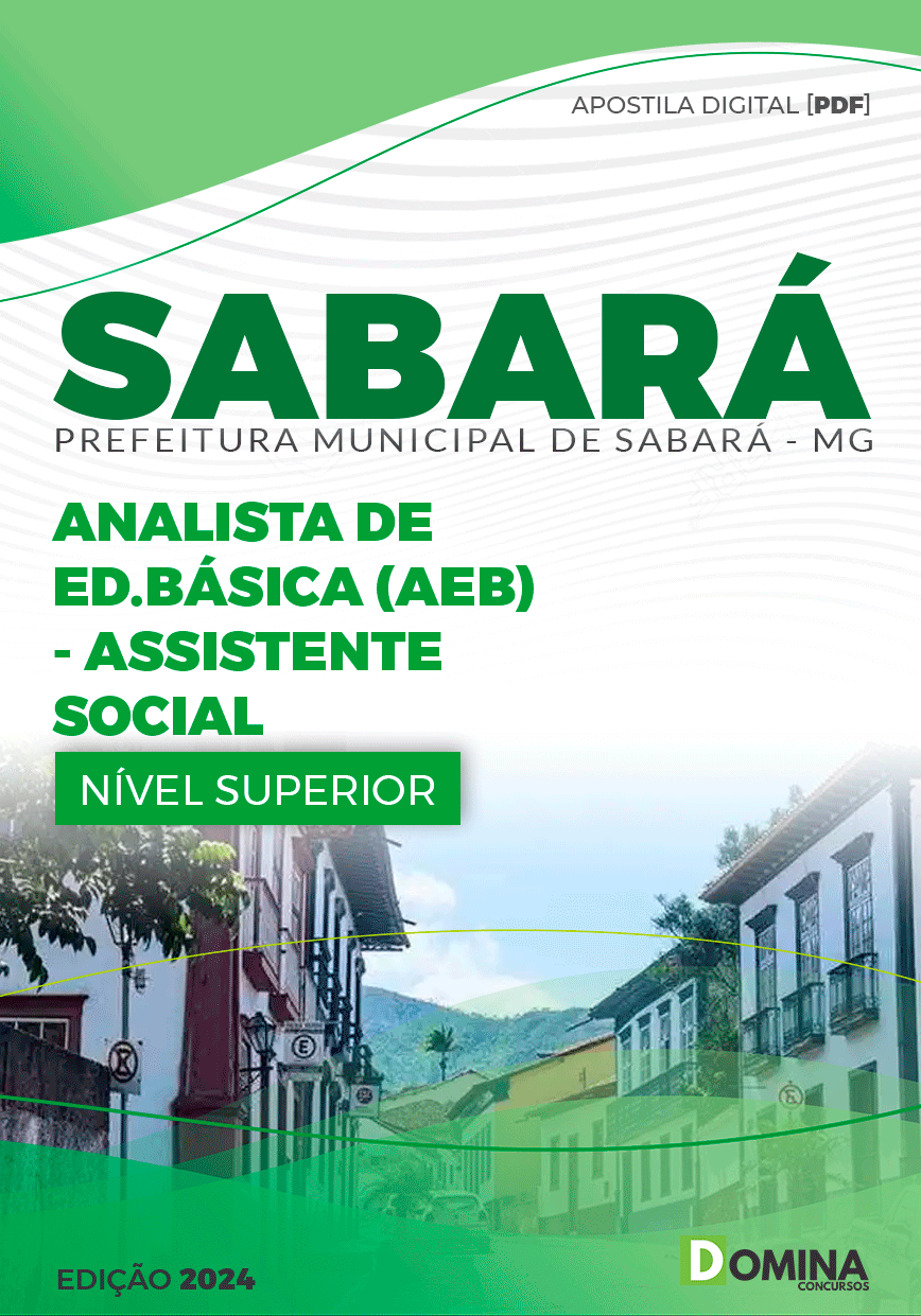 Apostila Pref Sabará MG 2024 AEB Terapeuta Ocupacional