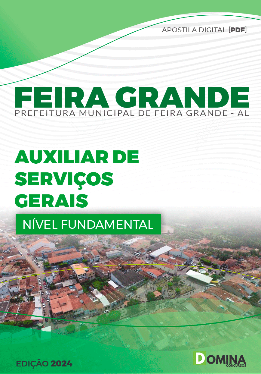 Apostila Pref Feira Grande AL 2024 Auxiliar Serviços Gerais