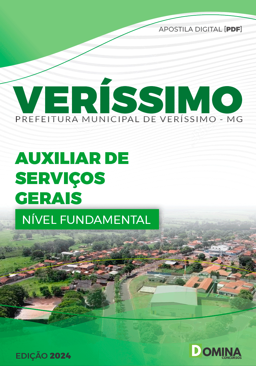 Apostila Pref Veríssimo MG 2024 Auxiliar Serviços Gerais