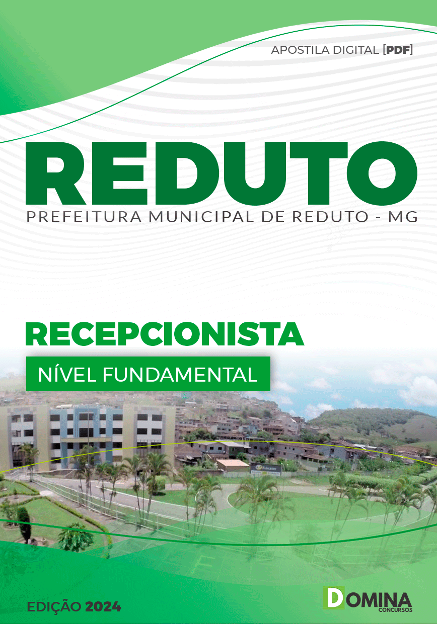 Apostila Pref Reduto MG 2024 Recepcionista