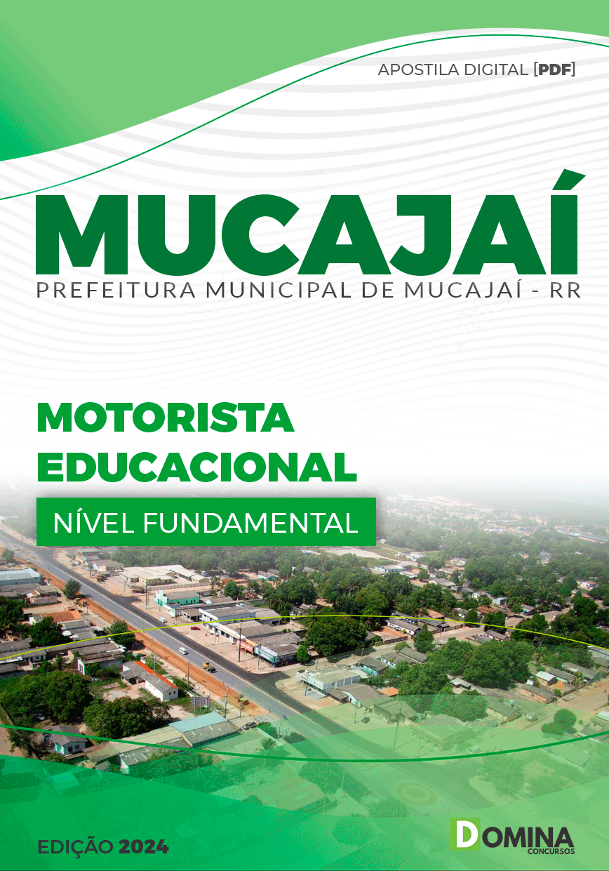Apostila Pref Mucajaí RR 2024 Motorista Educacional