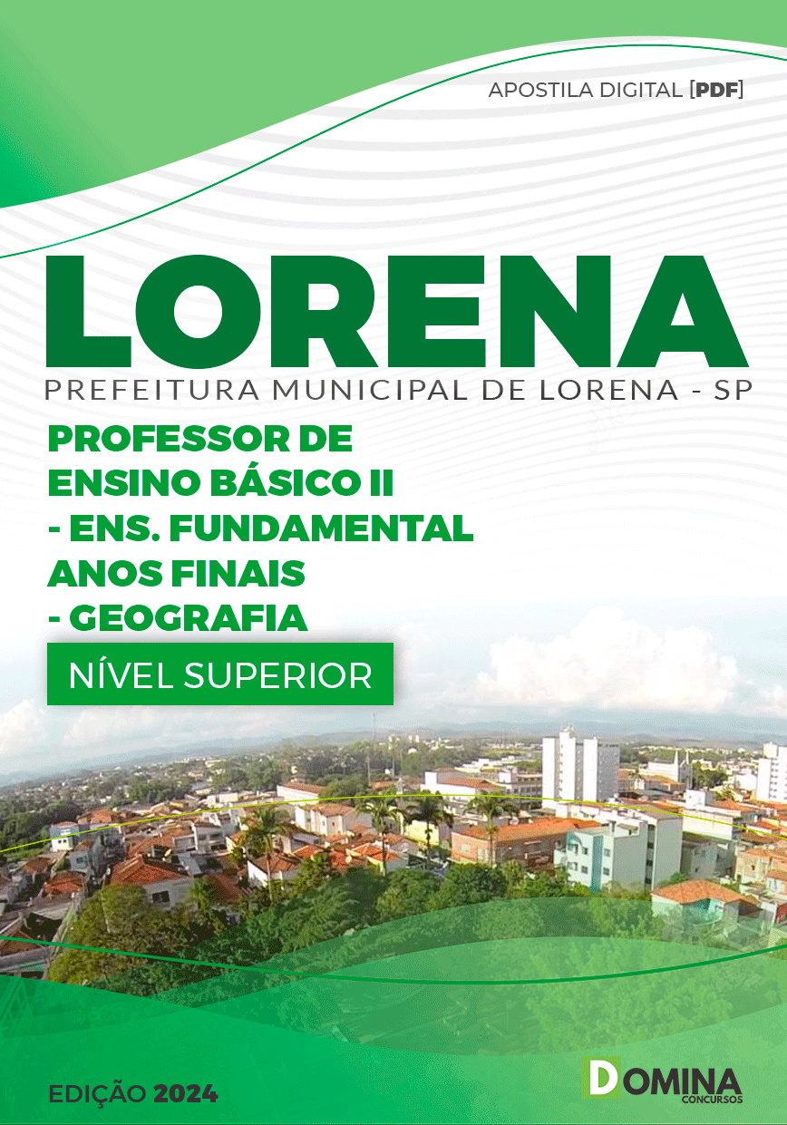 Apostila Pref Lorena SP 2024 Professor De Geografia