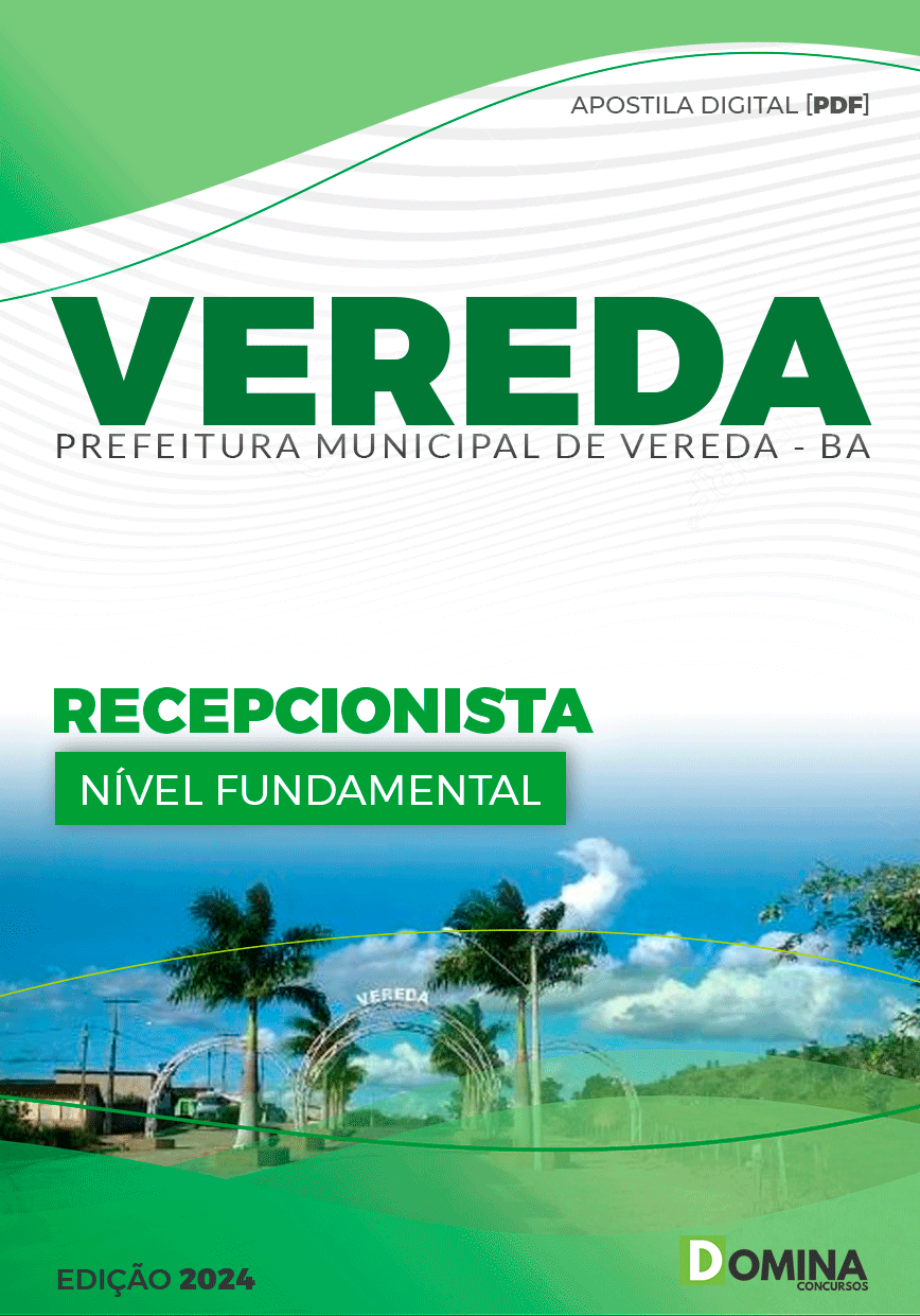 Apostila Concurso Pref Vereda BA 2024 Recepcionista