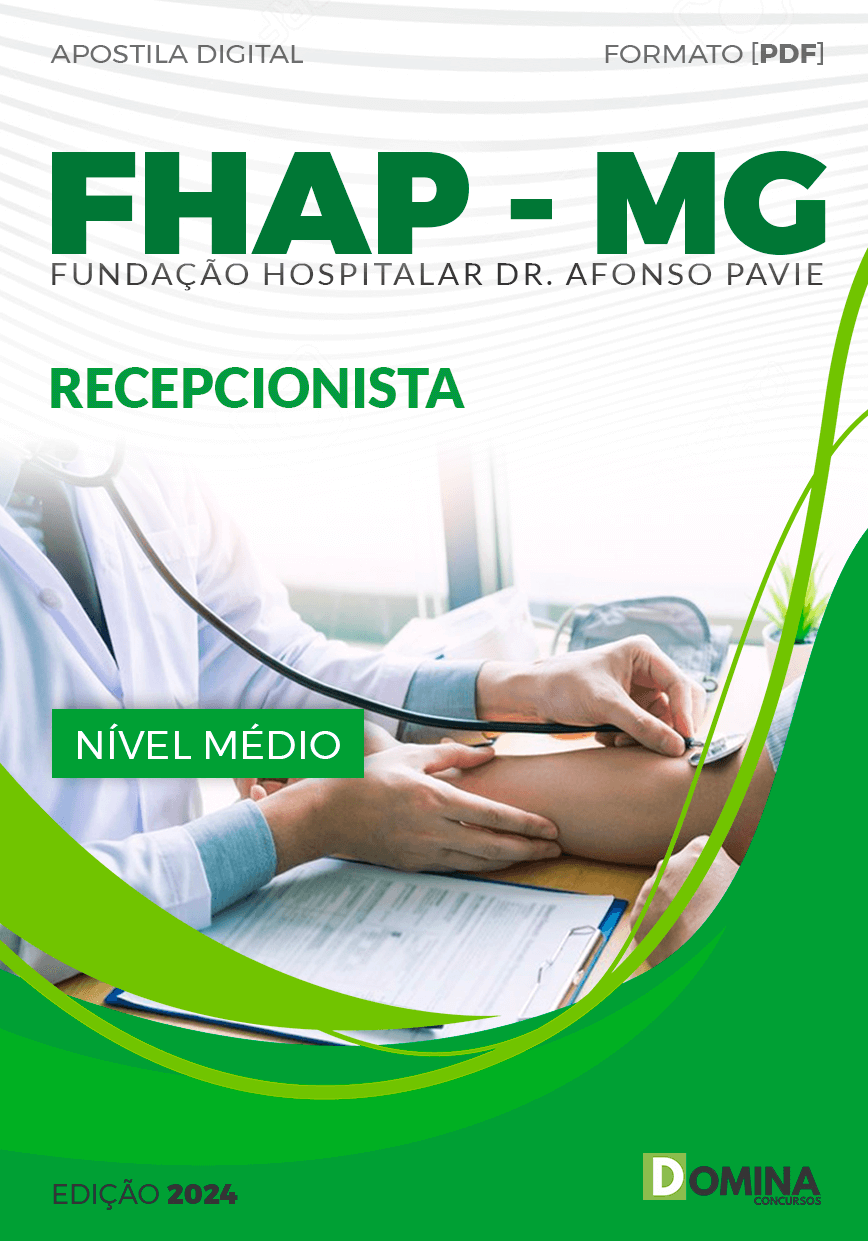 Apostila Concurso FHAP MG 2024 Recepcionista