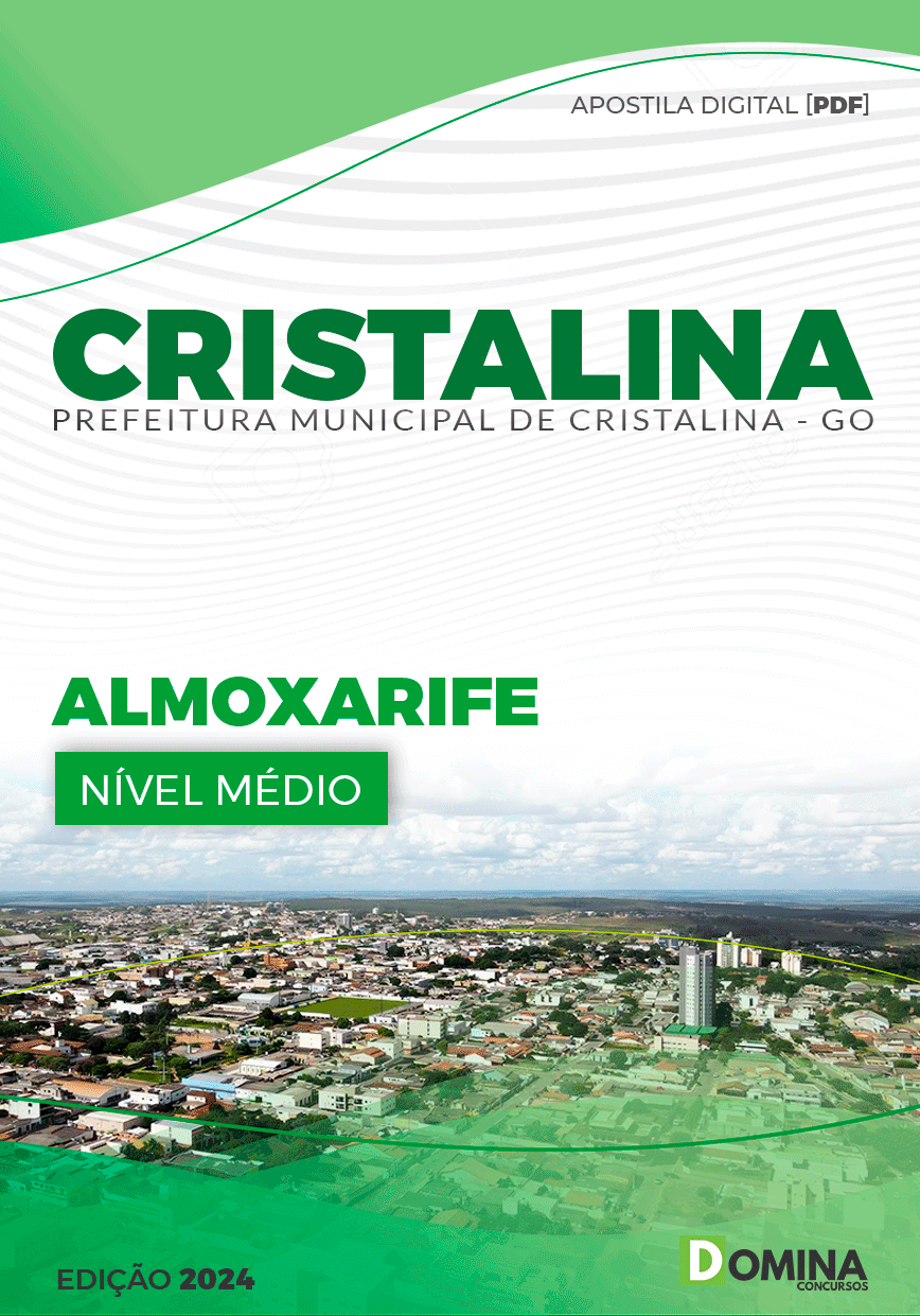 Apostila Pref Cristalina GO 2024 Almoxarife