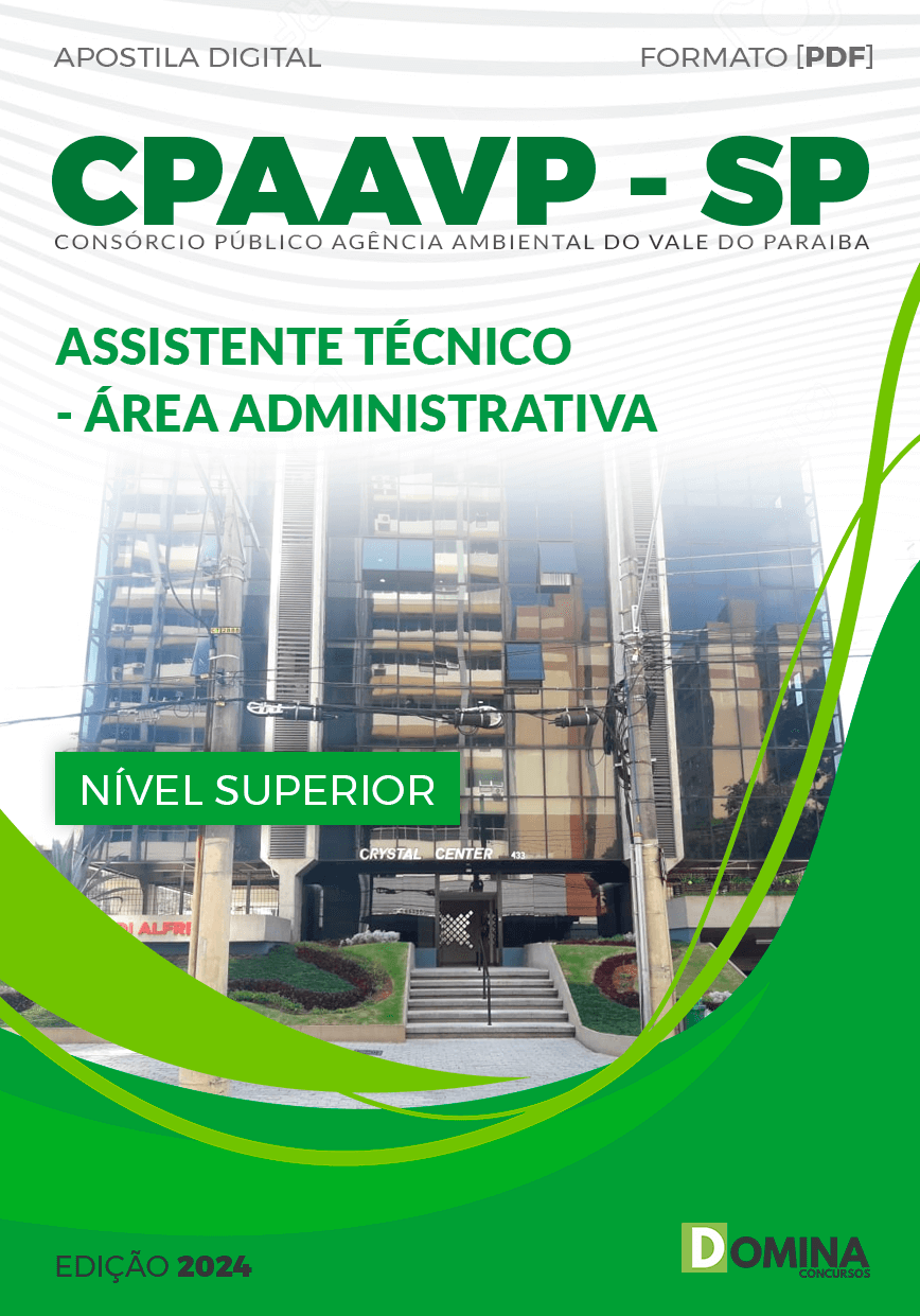 Apostila CPAAVP SP 2024 Assistente Técnico Área Administrativa