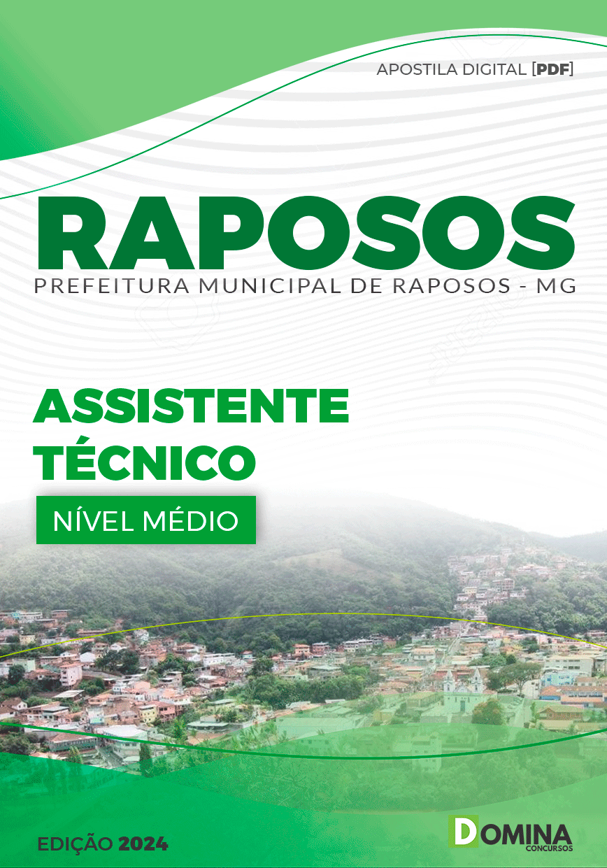 Apostila Pref Raposos MG 2024 Assistente Técnico