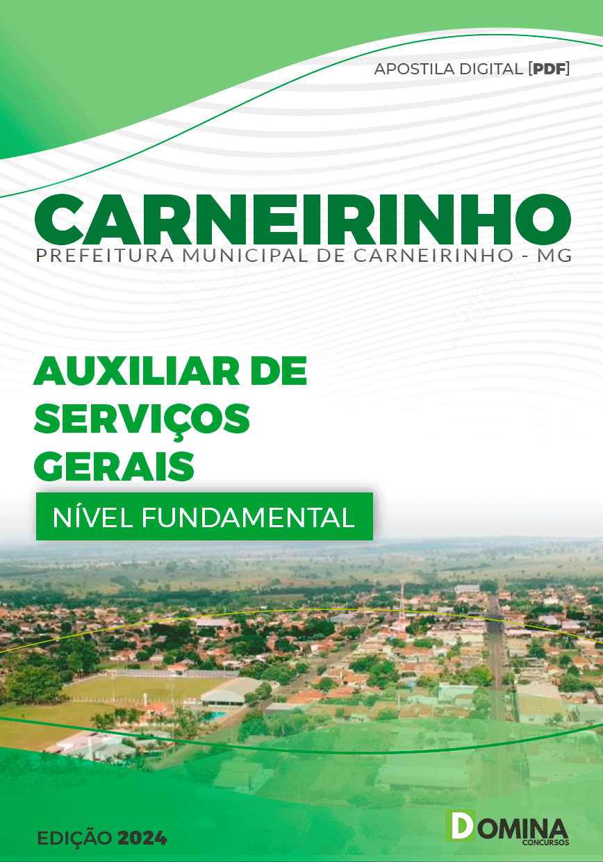 Apostila Pref Carneirinho MG 2024 Auxiliar de Serviços Gerais