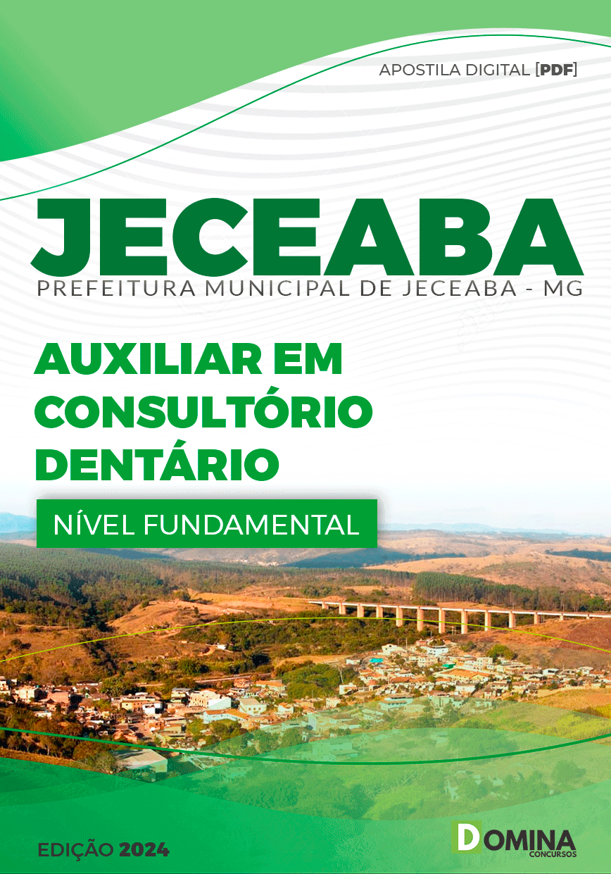 Apostila Pref Jeceaba MG 2024 Auxiliar em Consultório Dentário