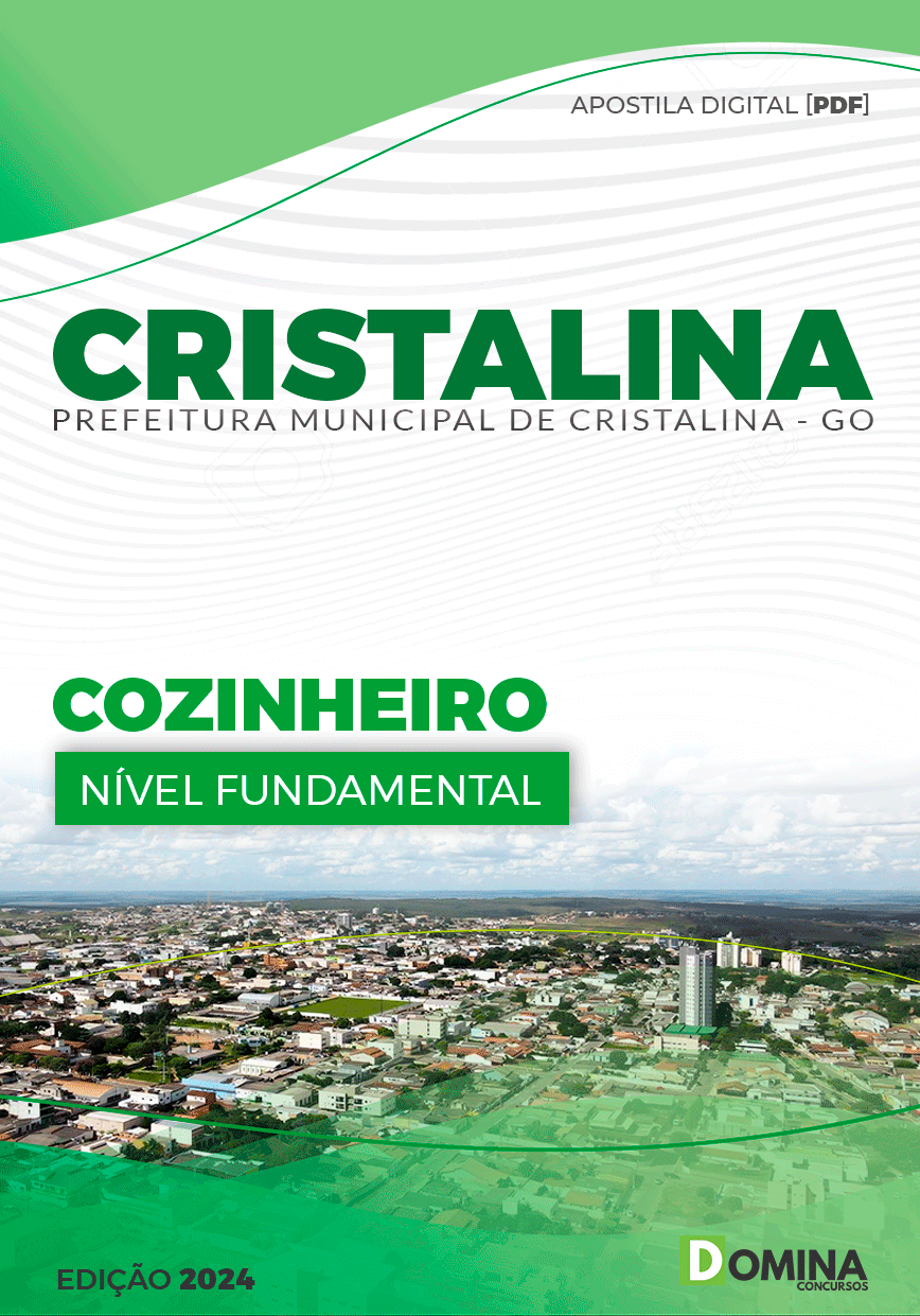Apostila Pref Cristalina GO 2024 Cozinheiro