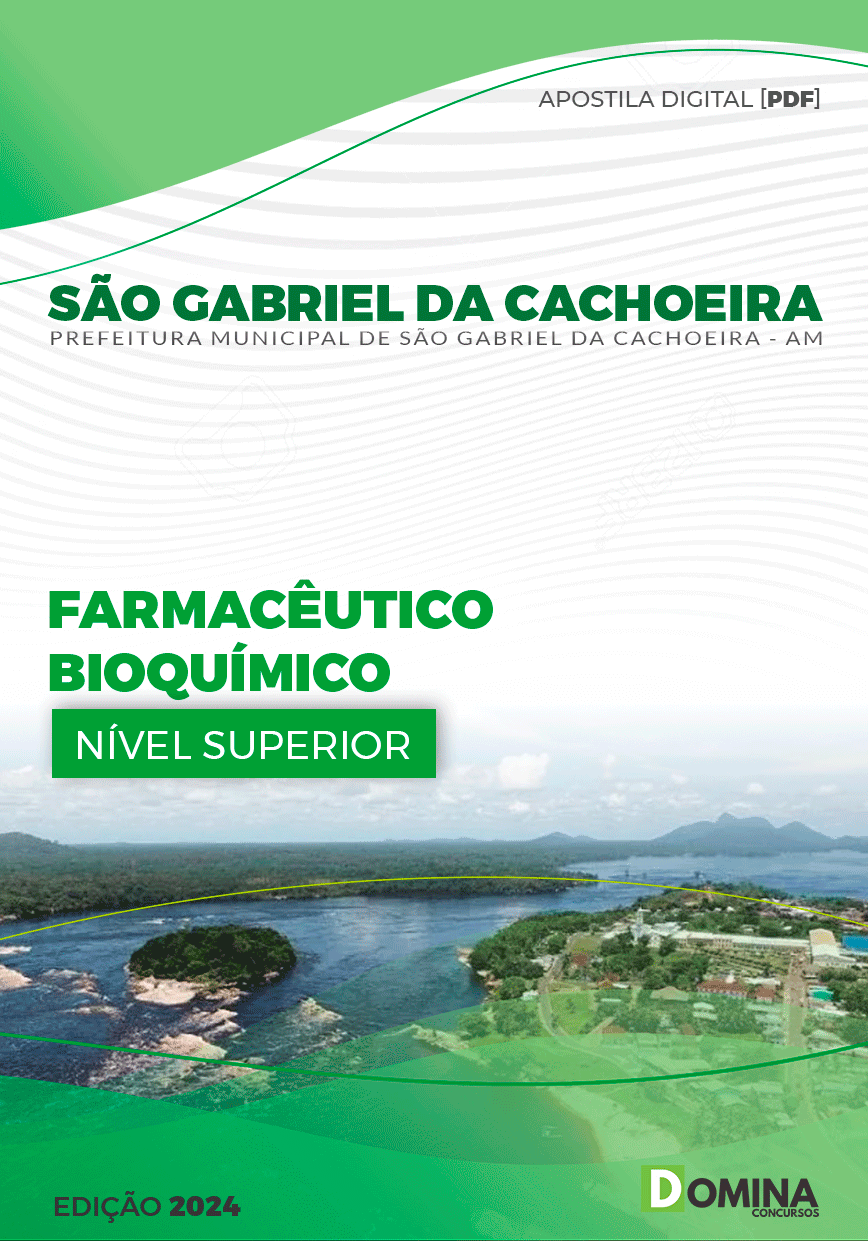 Apostila Pref São Gabriel Cachoeira AM 2024 Farmacêutico BioquímicoApostila Pref São Gabriel Cachoeira AM 2024 Farmacêutico Bioquímico