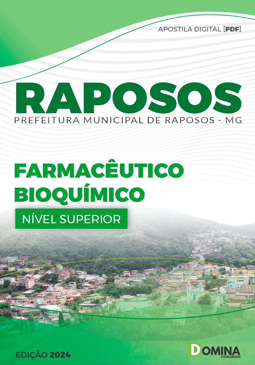 Apostila Pref Raposos MG 2024 Farmacêutico Bioquímico