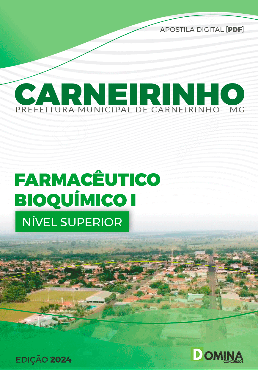 Apostila Pref Carneirinho MG 2024 Farmacêutico Bioquímico