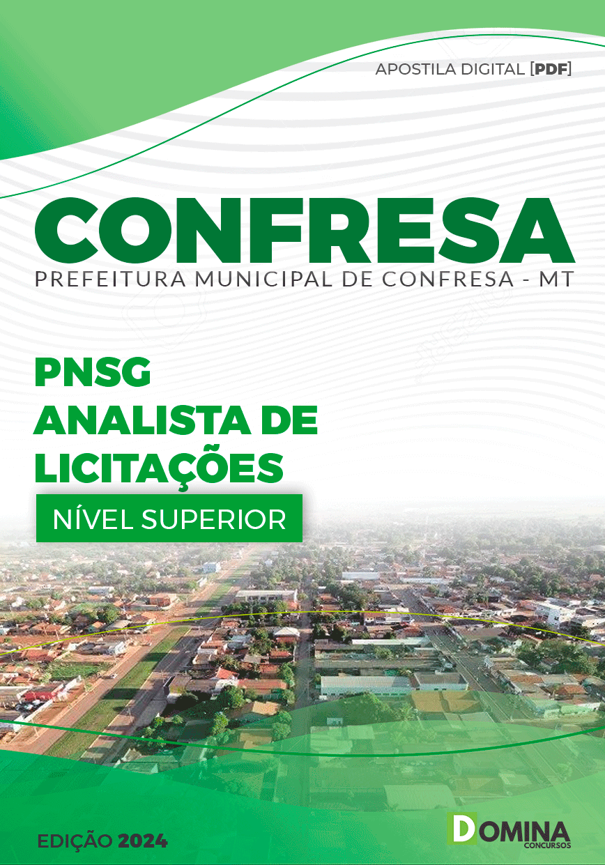 Apostila Pref Confresa MT 2024 Analista de Licitações