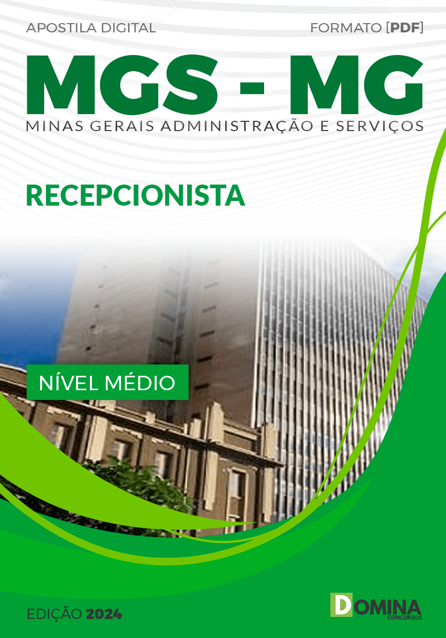 Apostila Concurso MGS MG 2024 Recepcionista